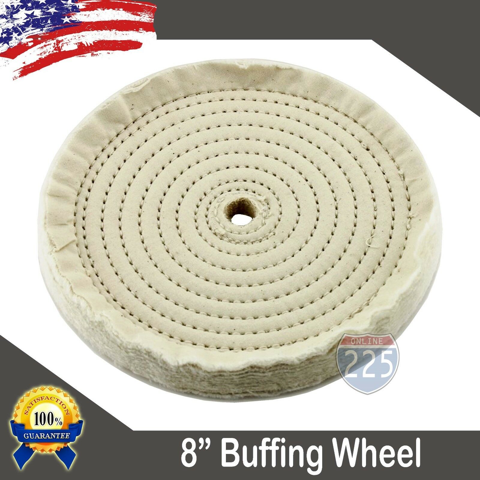 8" Inch Buffing Polishing Wheel 5/8 Arbor Buffer Polish Free Shipping Usa Seller