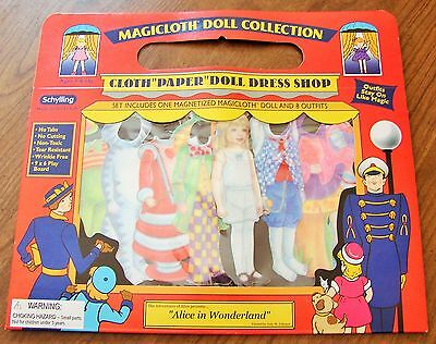 Magicloth Alice In Wonderland Magnetic Cloth Dress Up Doll With 8 Outfits New!