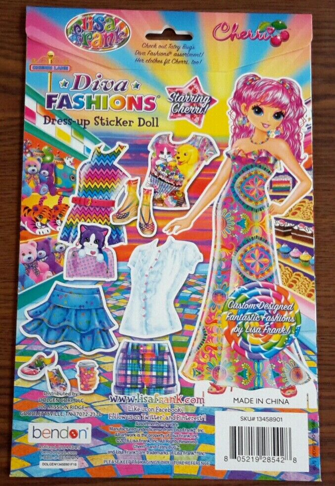 Lisa Frank Dress-Up Paper Dolls - Cassie, Cherri, And Tatey Bug