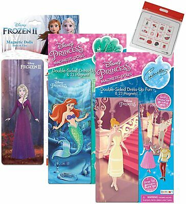 Bendon Disney Princess Magnetic Paperdoll Tins Activity Set 3 Pack for Girls