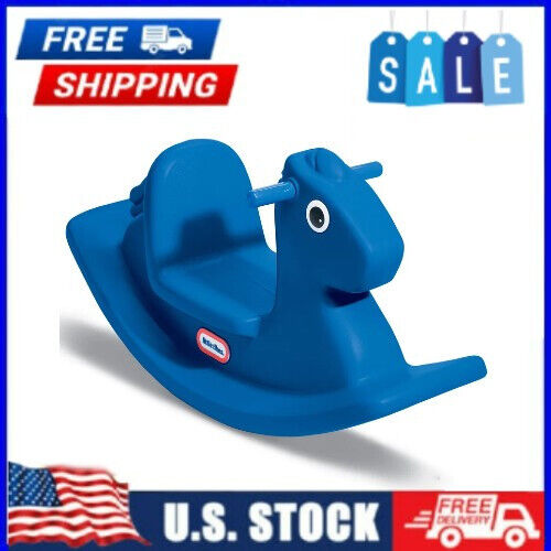 Little Tikes Strong and Durable Rocking Horse in Primary Blue FREESHIPPING