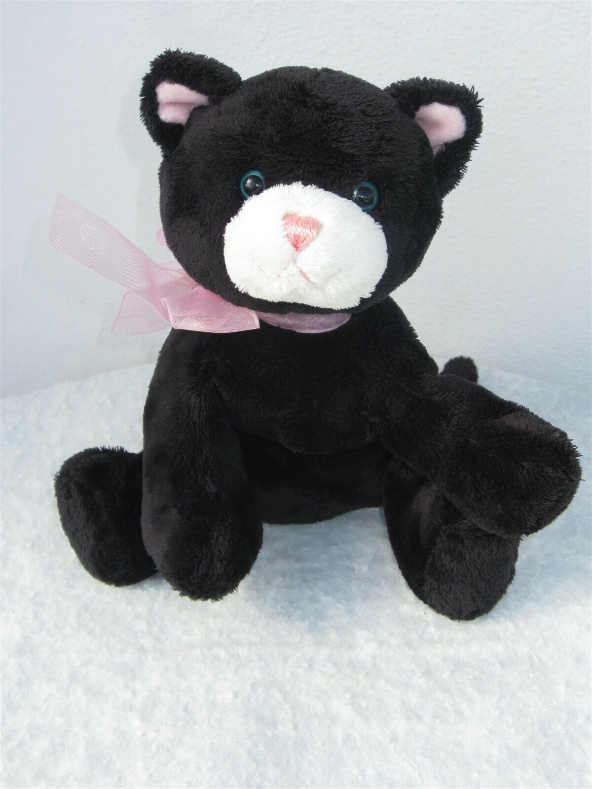 Gund Black and White Kitty Cat Soft Plush Stuffed Animal Doll Toy 10